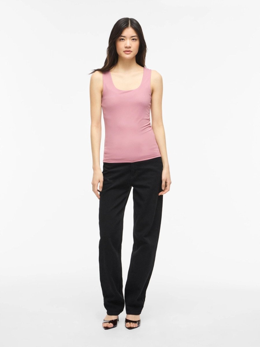 Vila Tanktop VIKENZA U - NECK S/L TANK TOP REV in Nostalgia Rose