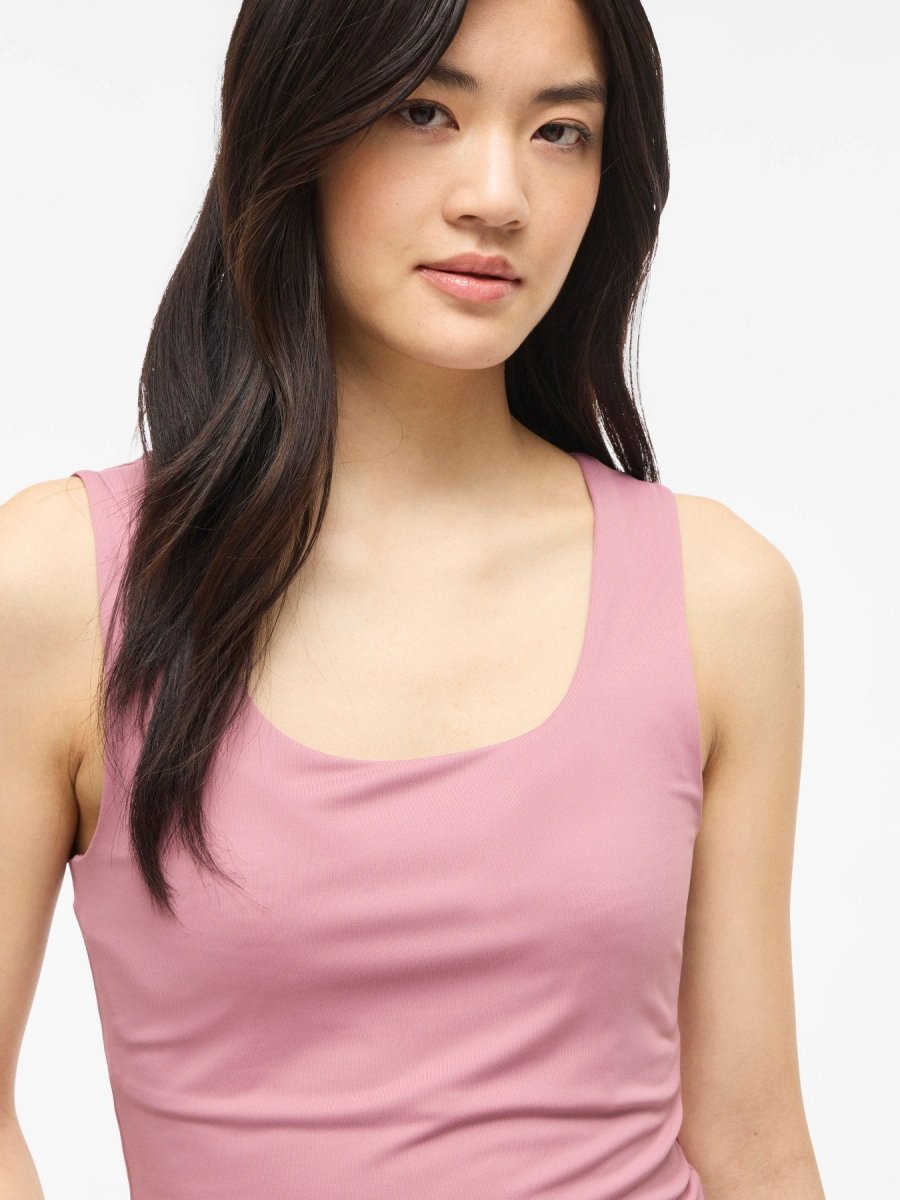 Vila Tanktop VIKENZA U - NECK S/L TANK TOP REV in Nostalgia Rose