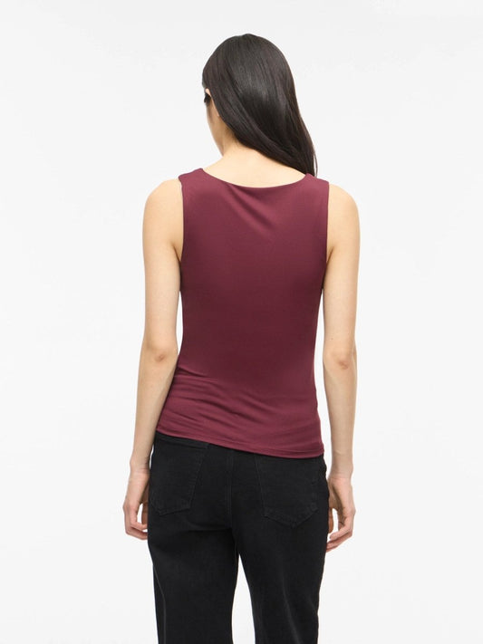 Vila Tanktop VIKENZA U - NECK S/L TANK TOP REV in Port Royale