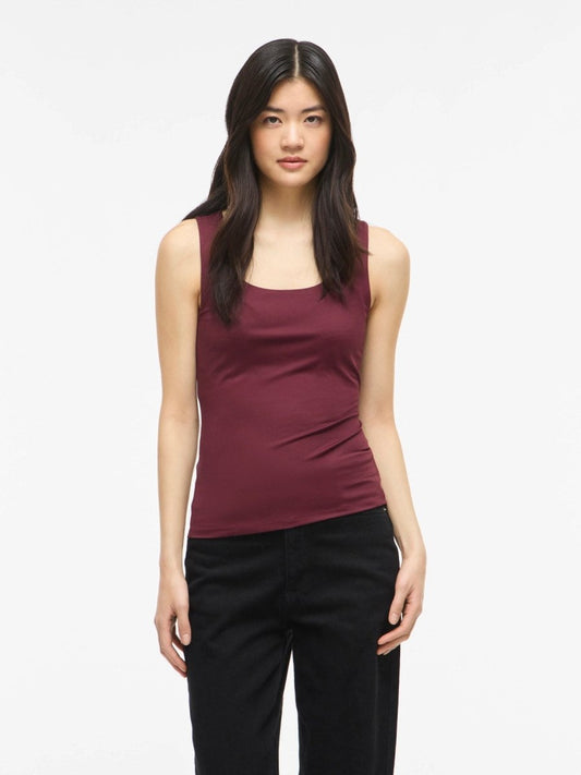 Vila Tanktop VIKENZA U - NECK S/L TANK TOP REV in Port Royale