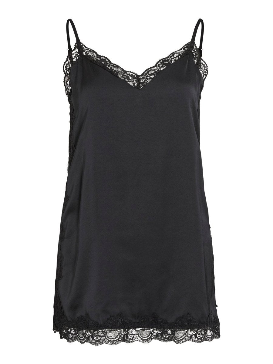 Vila Top Spitzen Black Beauty