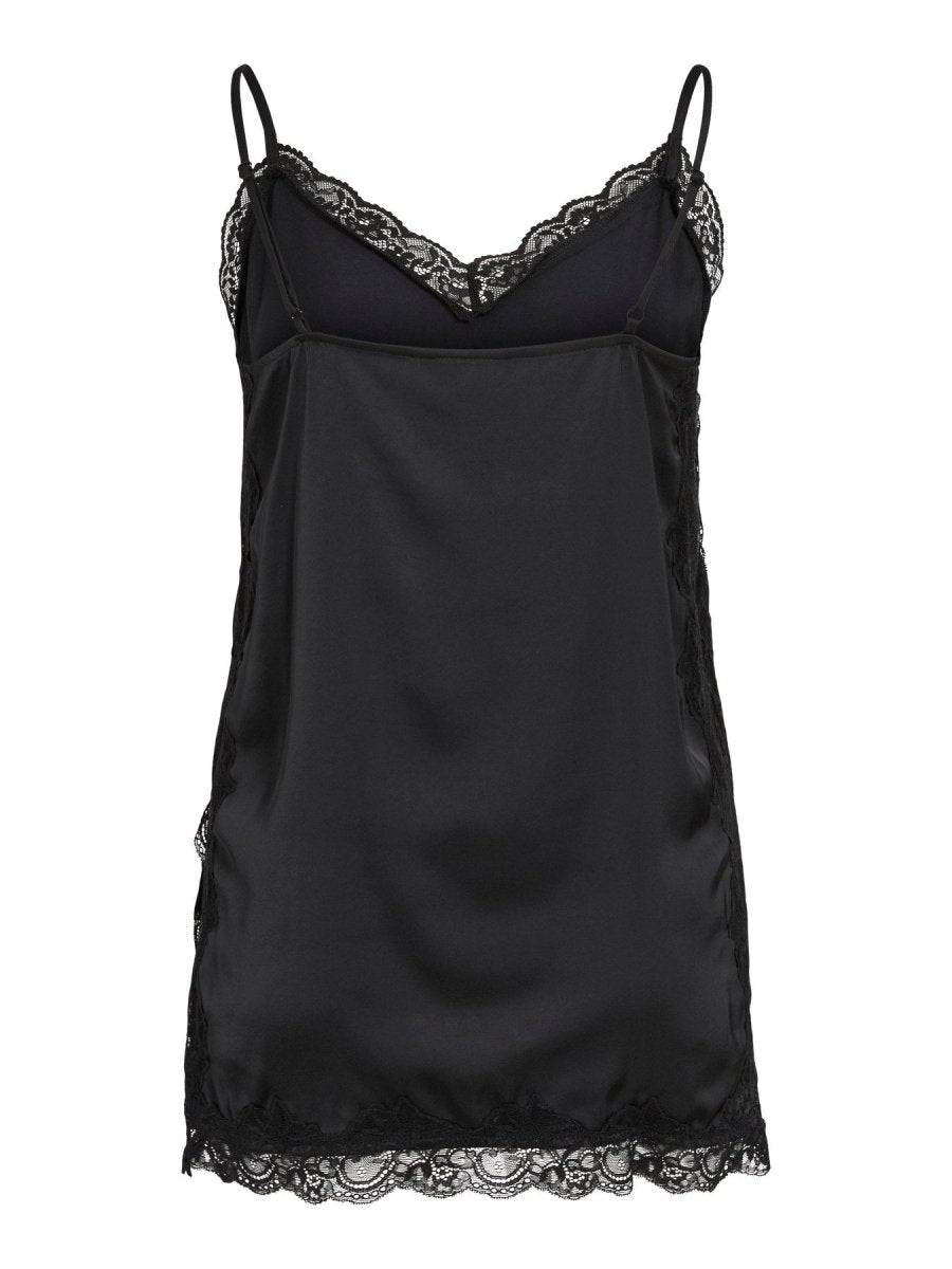 Vila Top Spitzen Black Beauty