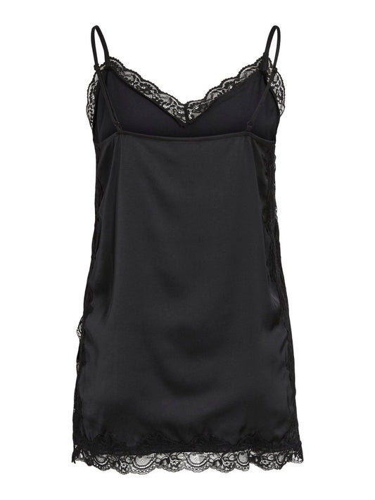 Vila Top Spitzen Black Beauty
