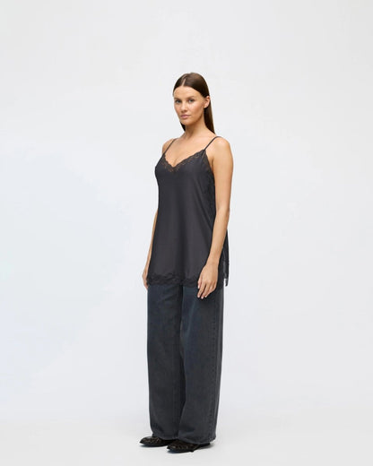 Vila Top Spitzen Black Beauty