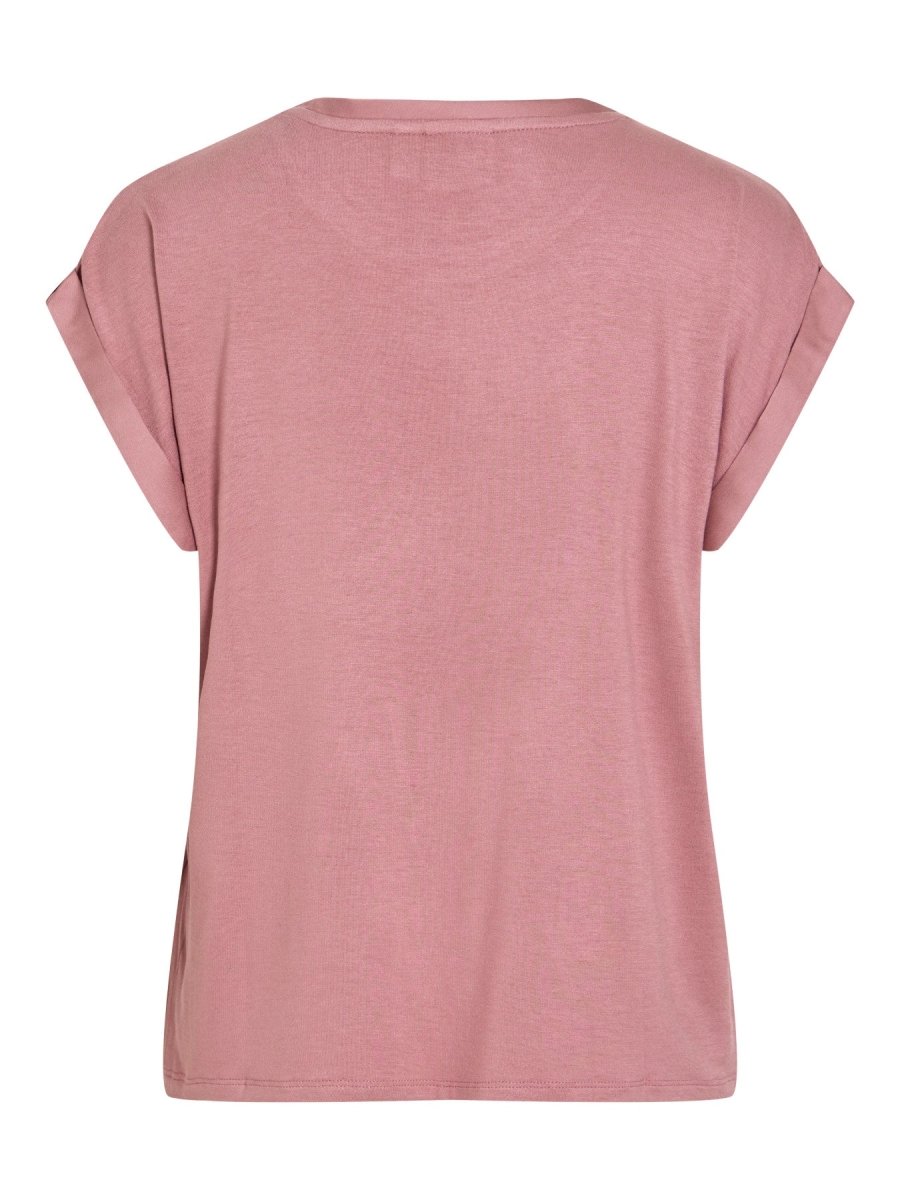 Vila Top VIELLETTE S/S SATIN TOP in Nostalgia Rose