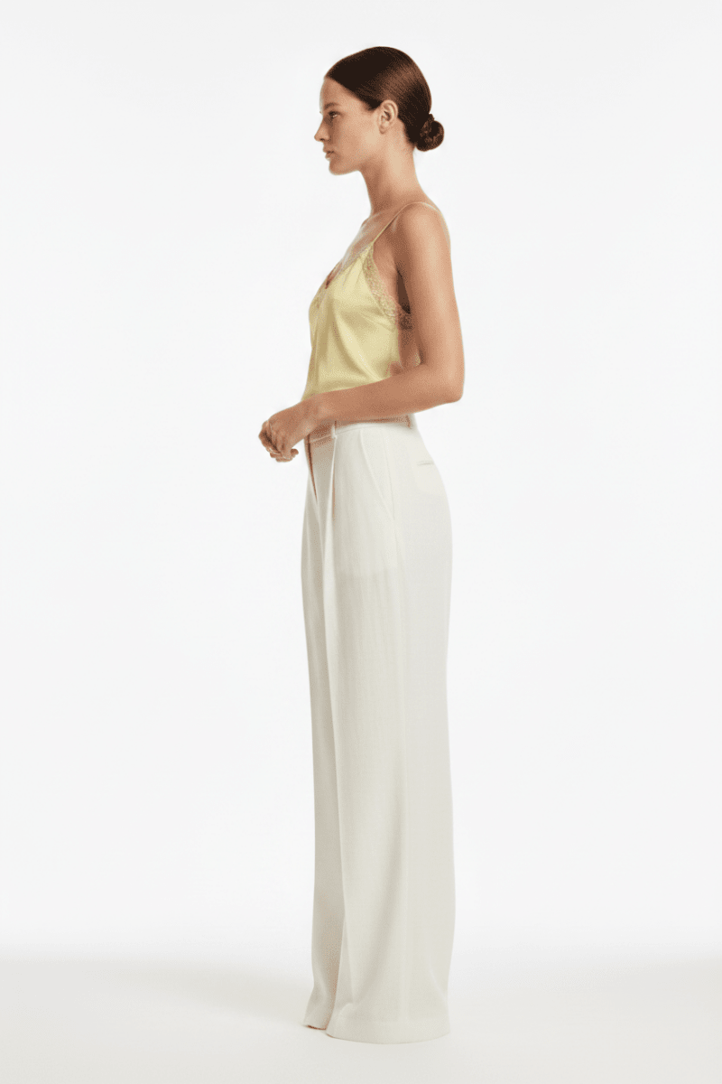 Vila Top VIENNA RAVENNA LACE SINGLET - NOOS - Pastel Yellow