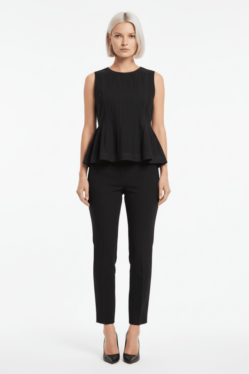 VILA Top VIJIMBA O - NECK S/L TOP - Black Beauty