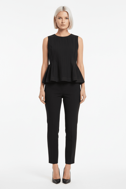 VILA Top VIJIMBA O - NECK S/L TOP - Black Beauty