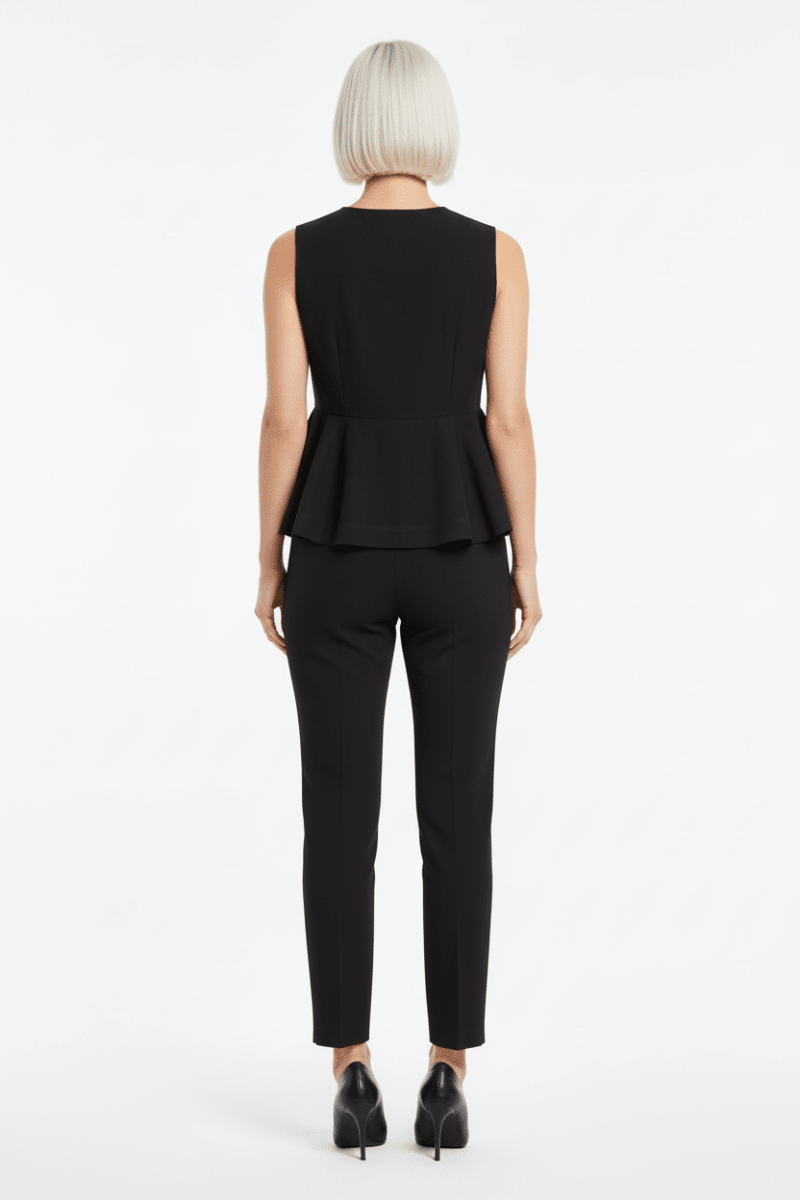 VILA Top VIJIMBA O - NECK S/L TOP - Black Beauty