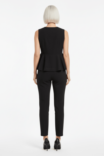 VILA Top VIJIMBA O - NECK S/L TOP - Black Beauty