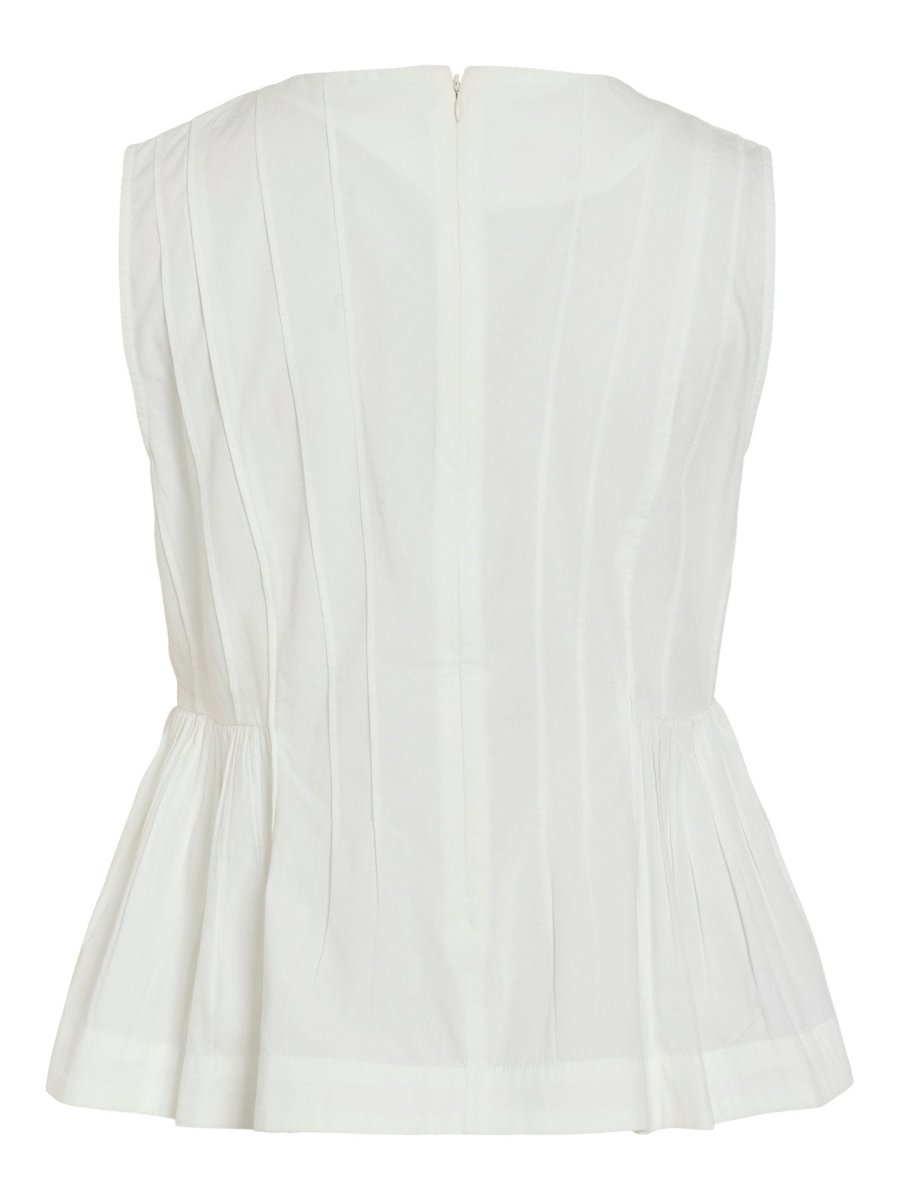 VILA Top VIJIMBA O - NECK S/L TOP - Snow White