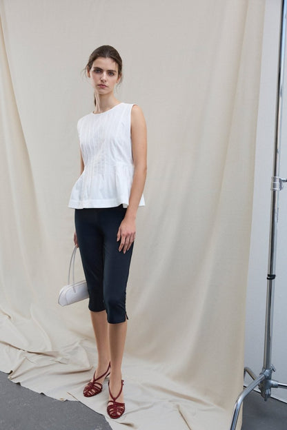 VILA Top VIJIMBA O - NECK S/L TOP - Snow White