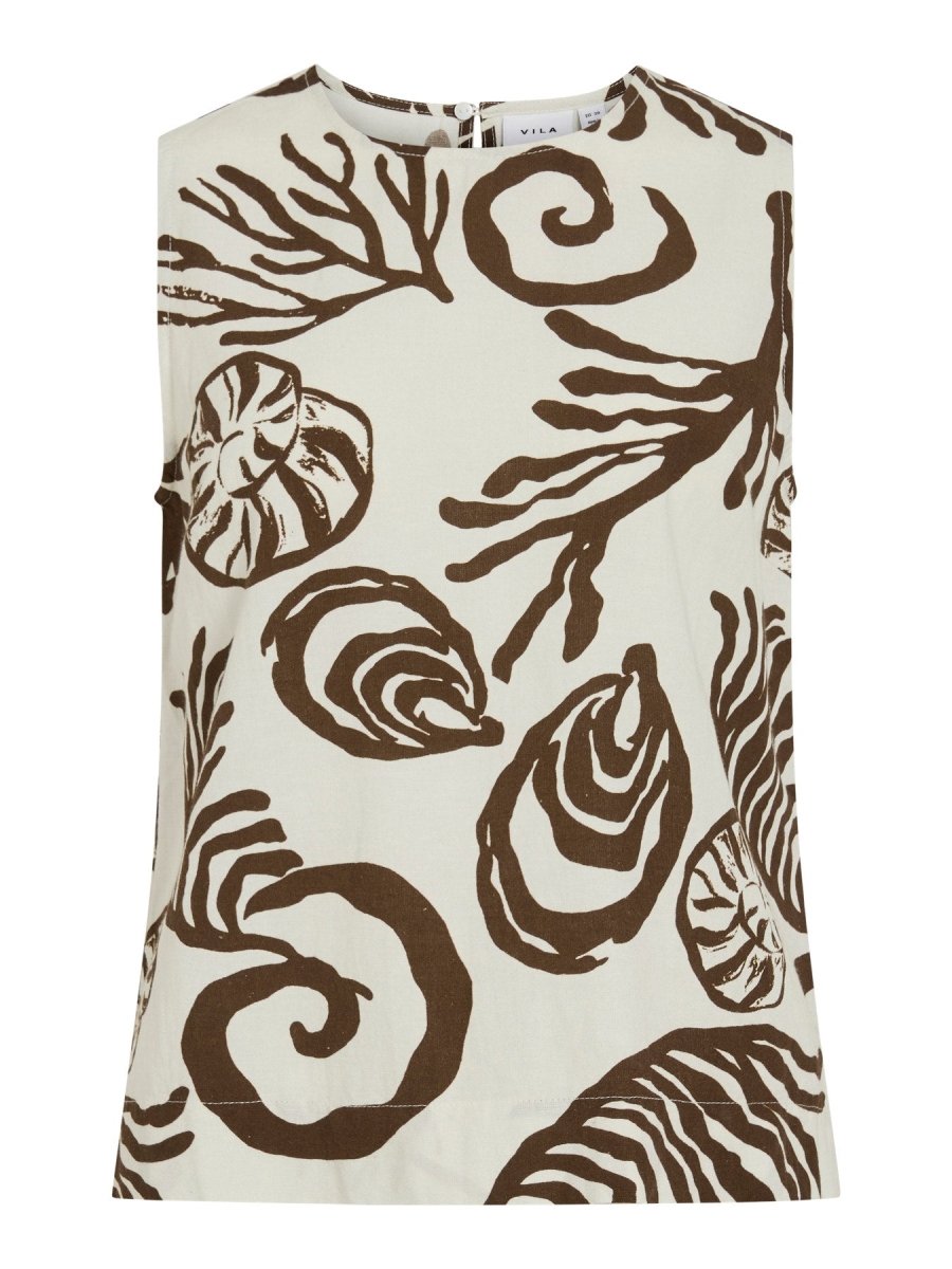 Vila Top VIKAM CORA S/L TOP - Slate Black CORA