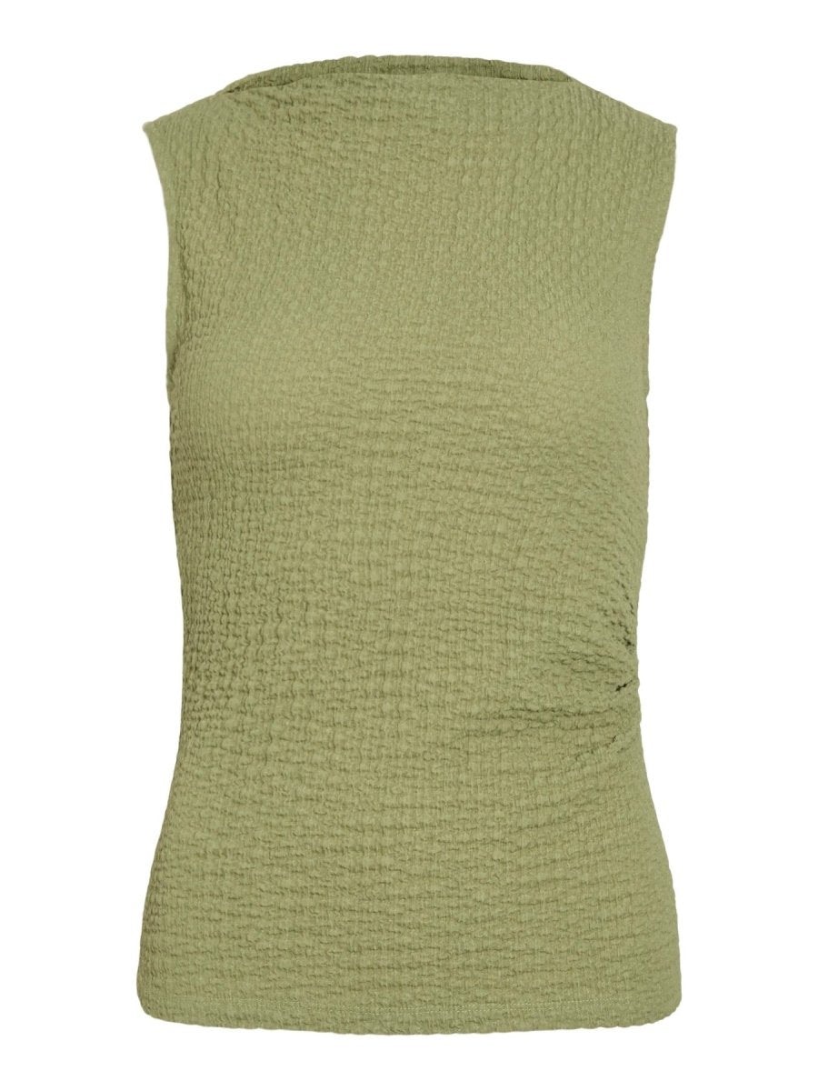 Vila Top VIMERGENA BOAT NECK S/L TOP - Mosstone