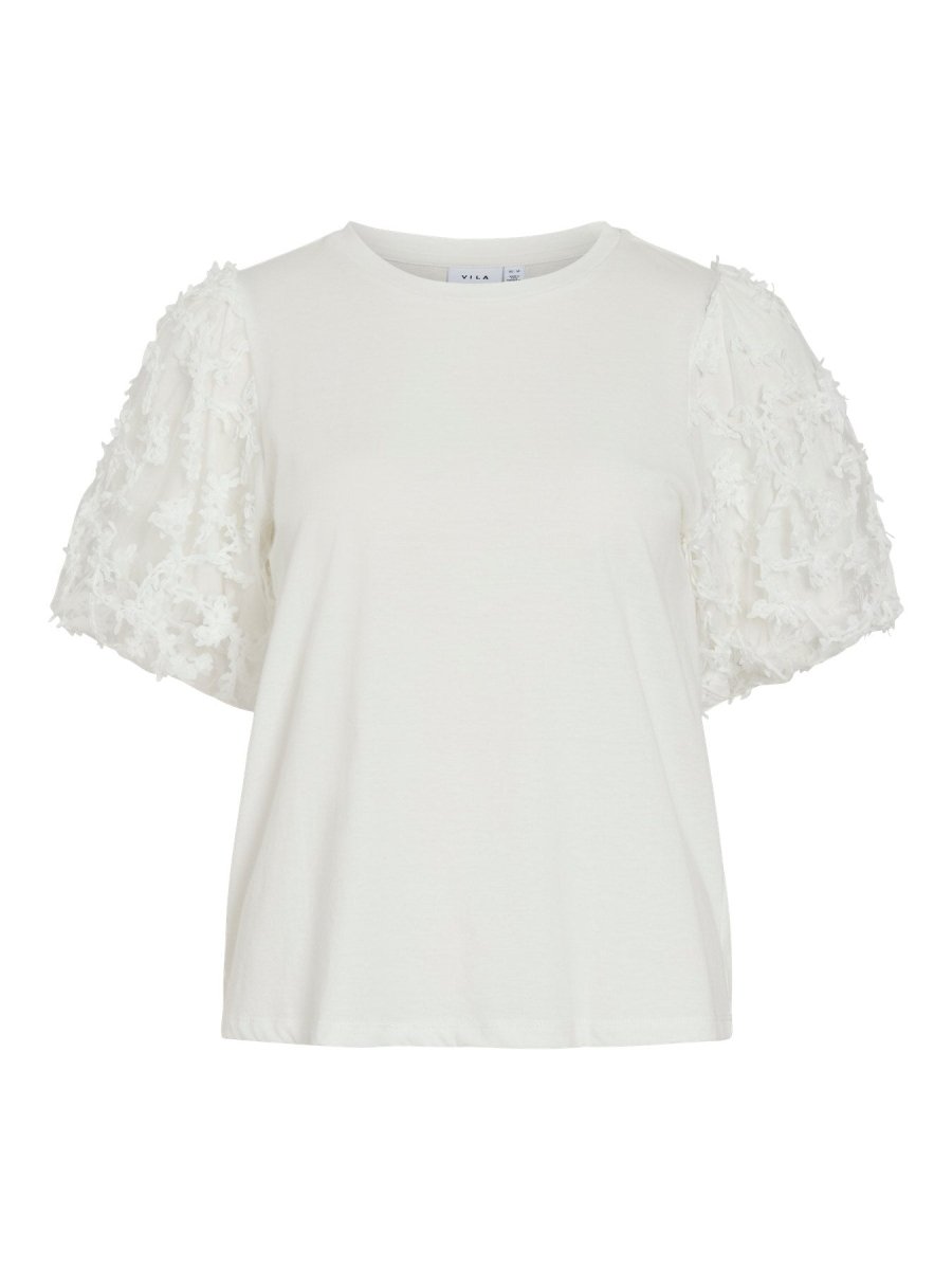 VILA Top VIONESCA O - NECK S/S TOP - Snow White