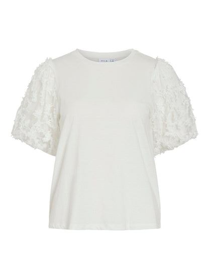 VILA Top VIONESCA O - NECK S/S TOP - Snow White