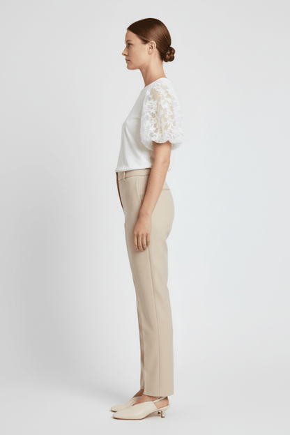 VILA Top VIONESCA O - NECK S/S TOP - Snow White