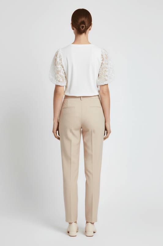 VILA Top VIONESCA O - NECK S/S TOP - Snow White
