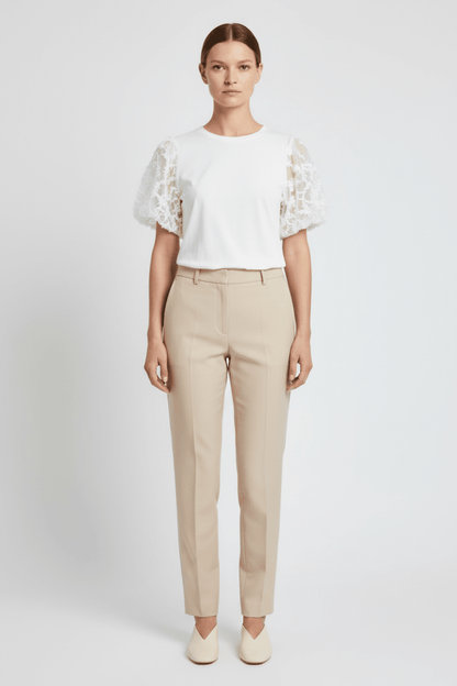 VILA Top VIONESCA O - NECK S/S TOP - Snow White