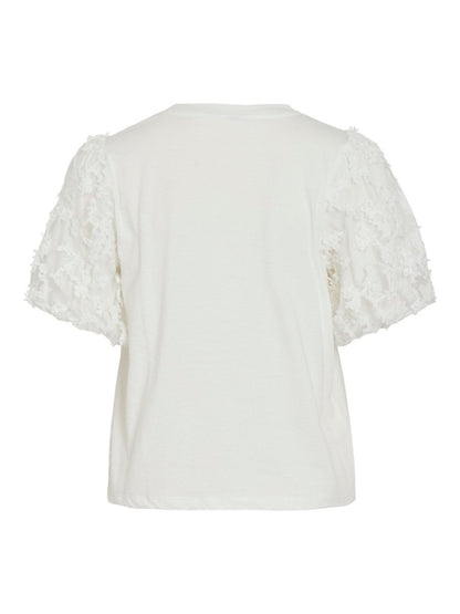VILA Top VIONESCA O - NECK S/S TOP - Snow White