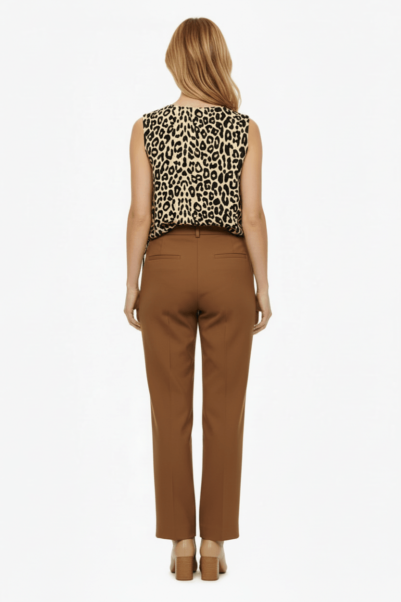 Vila Top VIPRISILLA PRI O - NECK S/L TOP/VOL/RC/2 - Birch LEO