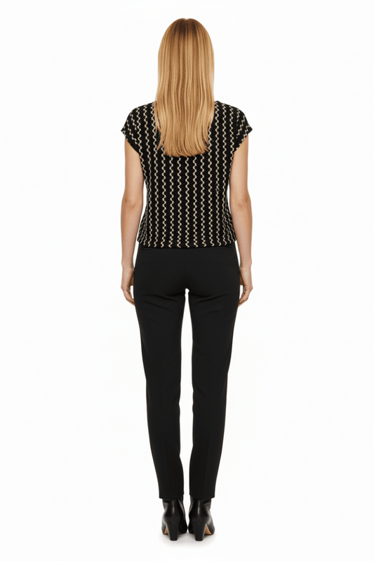 VILA Tops VIELLEN BOATNECK S/S RUCHED TOP/DC - Black Beauty BIRCH