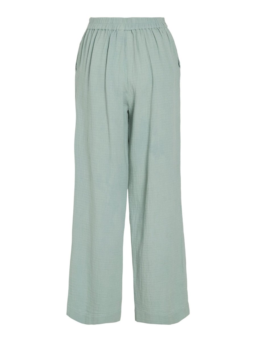 Vila Trousers Blue Surf Vilania Hw Pants/Vol