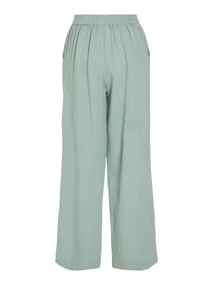 Vila Trousers Blue Surf Vilania Hw Pants/Vol