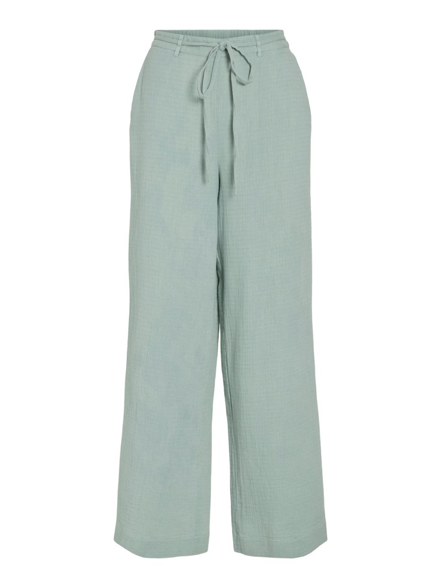 Vila Trousers Blue Surf Vilania Hw Pants/Vol