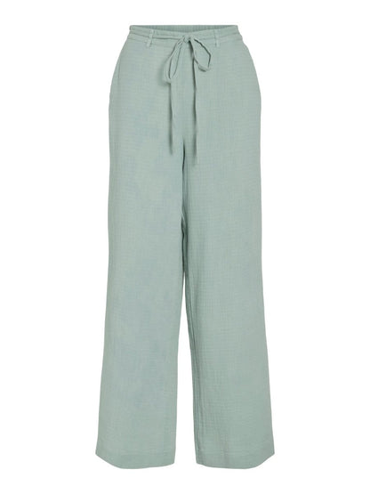 Vila Trousers Blue Surf Vilania Hw Pants/Vol