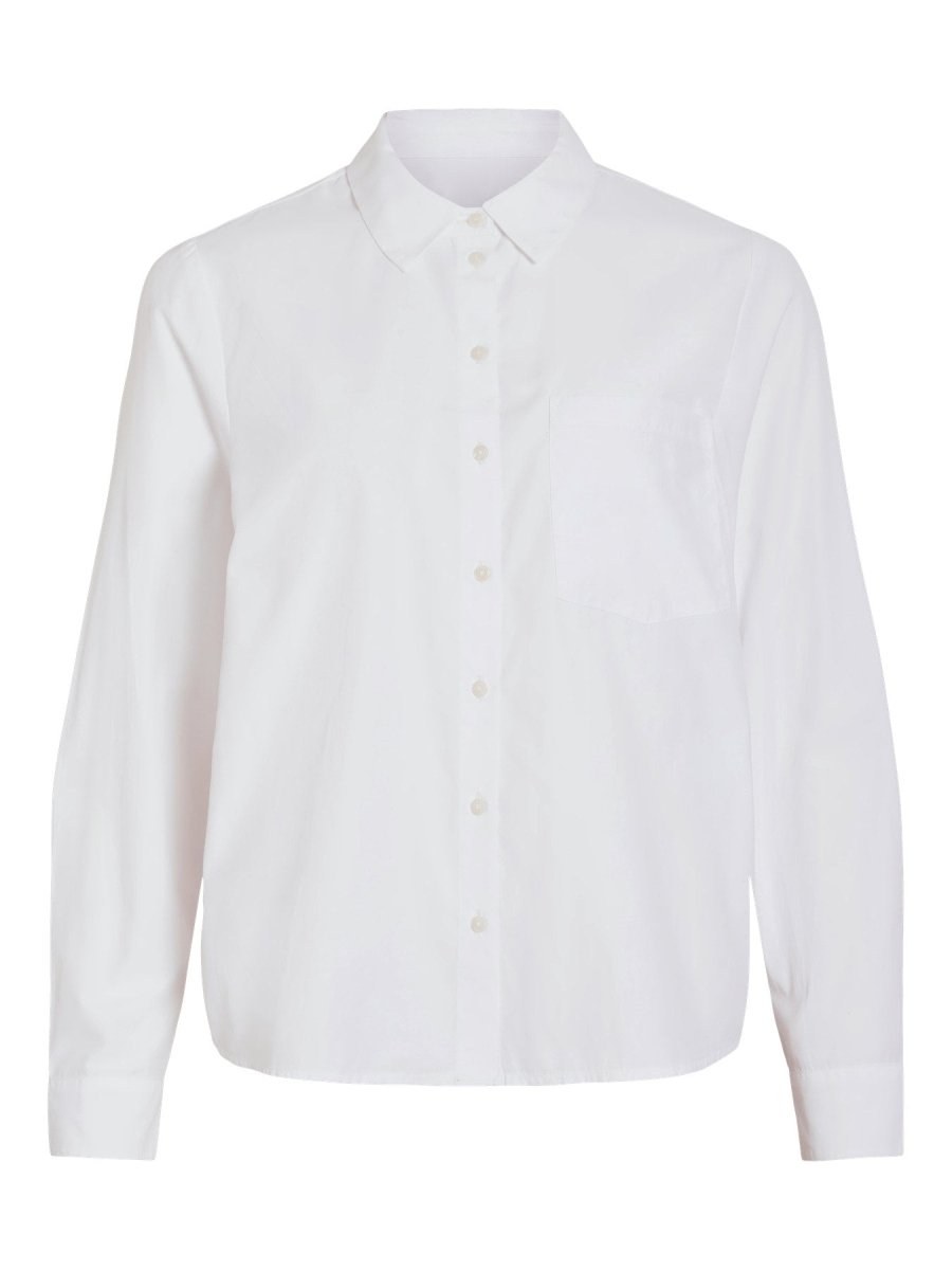 VILA VIDARMA L/S REGULAR SHIRT - NOOS Bright White
