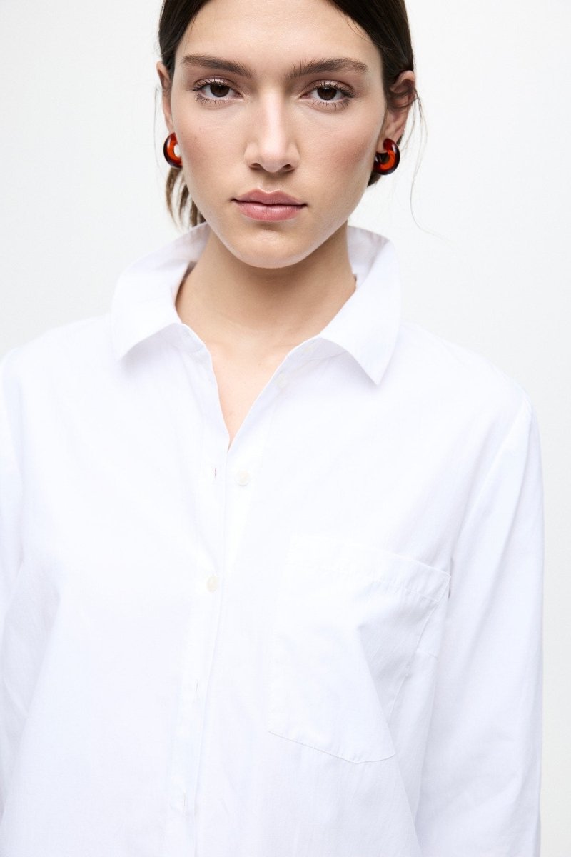 VILA VIDARMA L/S REGULAR SHIRT - NOOS Bright White