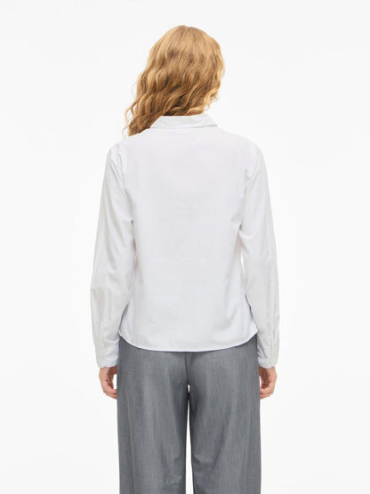 VILA VIDARMA L/S REGULAR SHIRT - NOOS Bright White