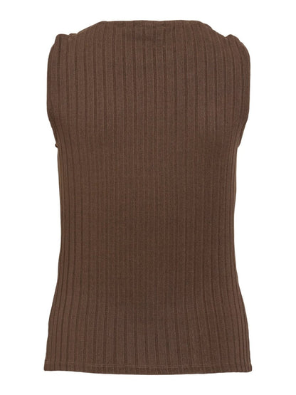 Vila Vila Top VIGARTA O-NECK S/L TOP/PB - Slate Black