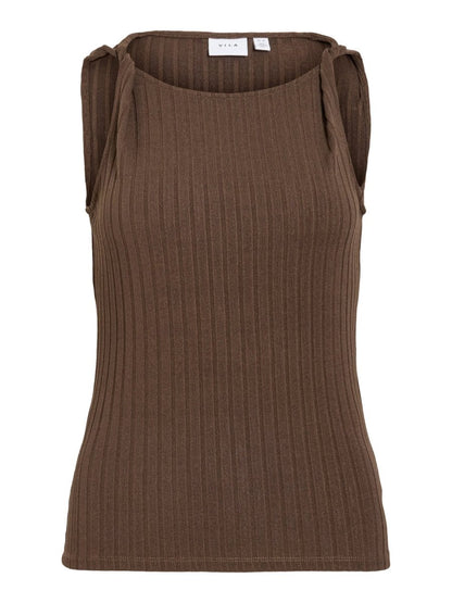 Vila Vila Top VIGARTA O-NECK S/L TOP/PB - Slate Black