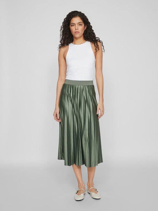 Vila Vinitban Midi Skirt in der Farbe Laurel Wrath