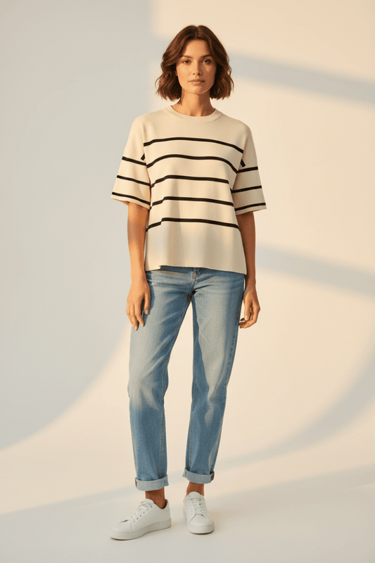 Vila Viostria O-Neck Top 2/4 in der Farbe Beige