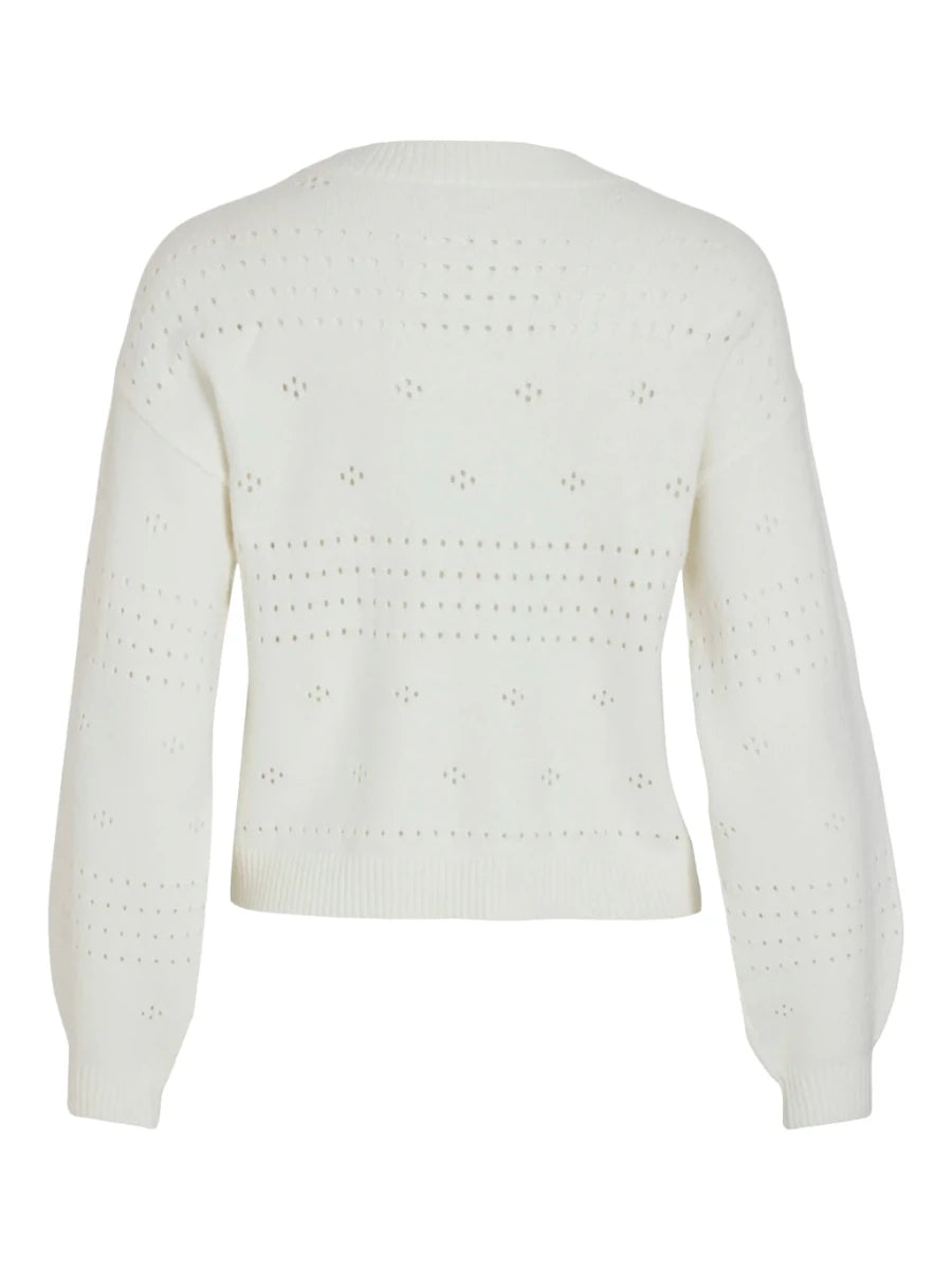 Vila VIRIL Pullover White Alyssum