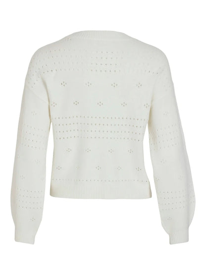 Vila VIRIL Pullover White Alyssum
