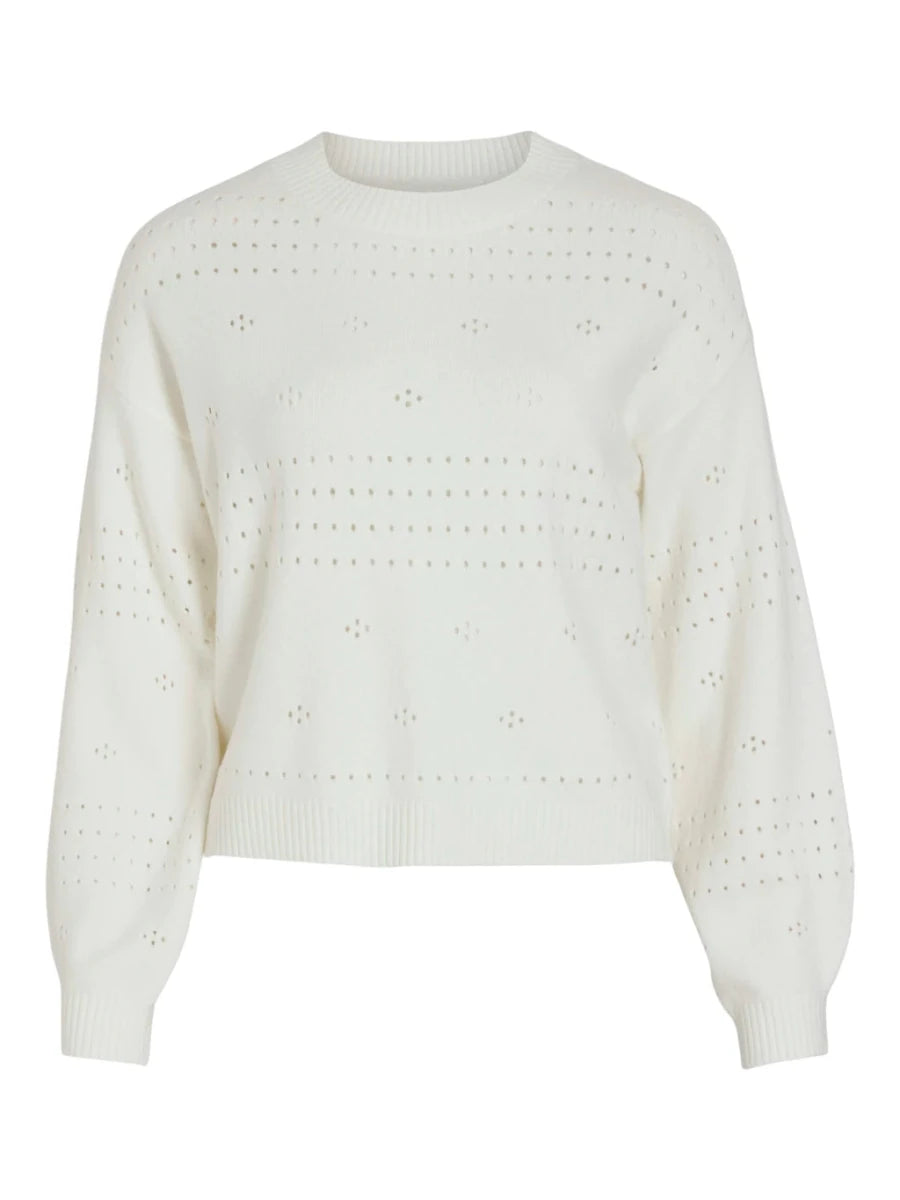 Vila VIRIL Pullover White Alyssum