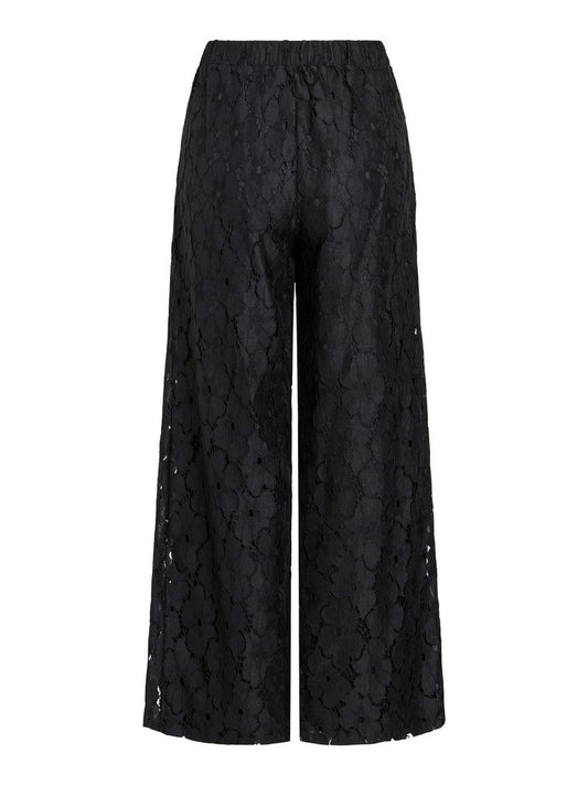 Vila Weite High-Waist Hose Vitonato in Black Beauty