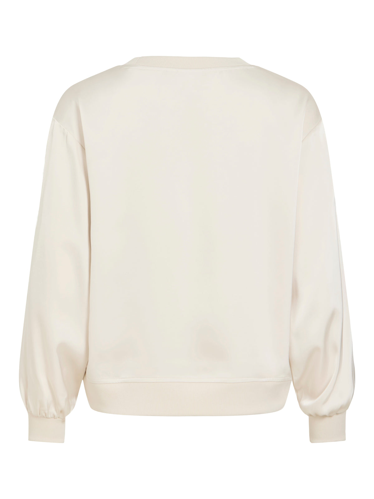 Vila Rundhals-Longsleeve-Top Viliso in Birch