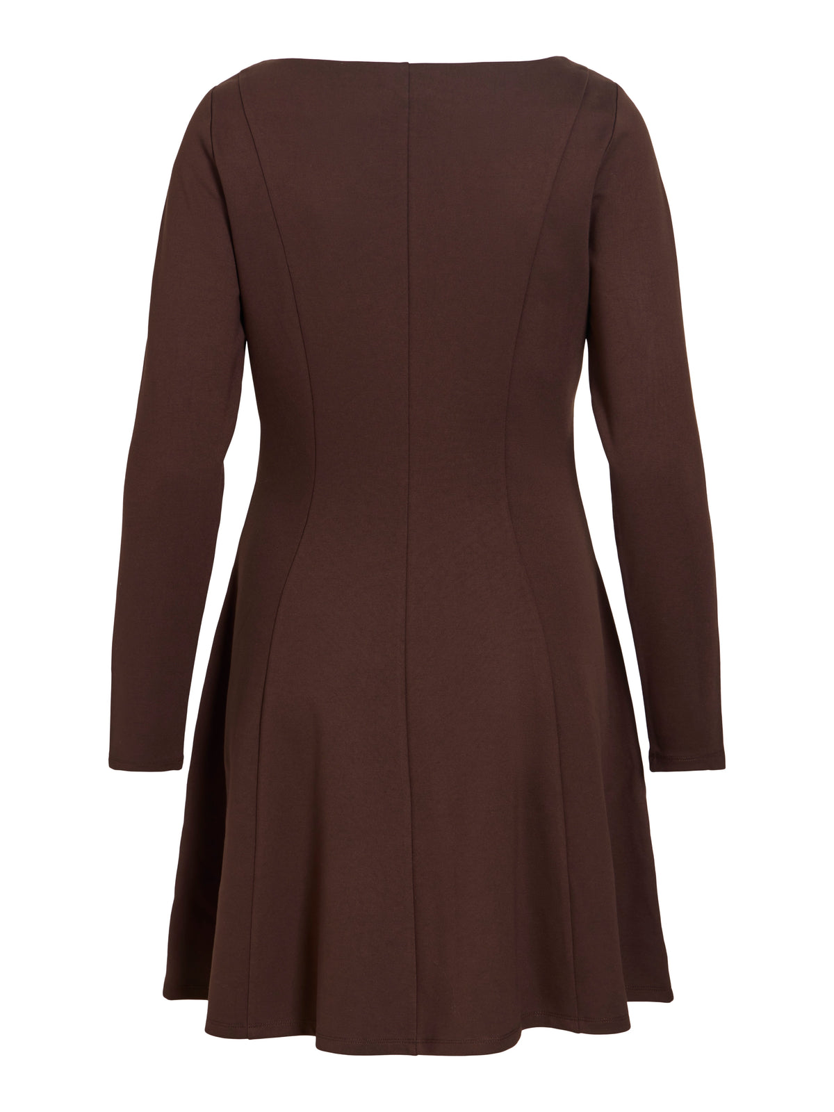 Vila U-Boot-Ausschnitt-Kleid Visiba in Coffee Bean
