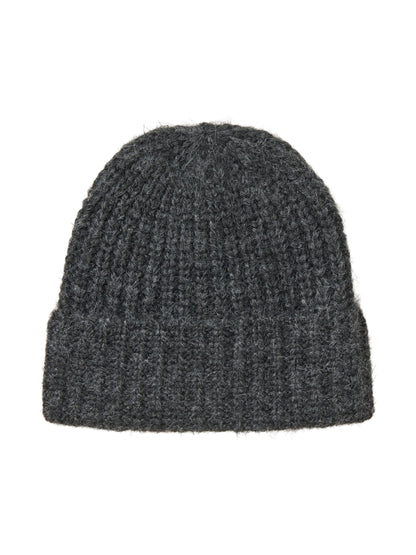Vila Strickmütze New Knit Beanie in Dark Grey Melange
