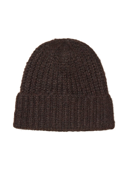 Vila Strickmütze New Knit Beanie in Coffee Bean