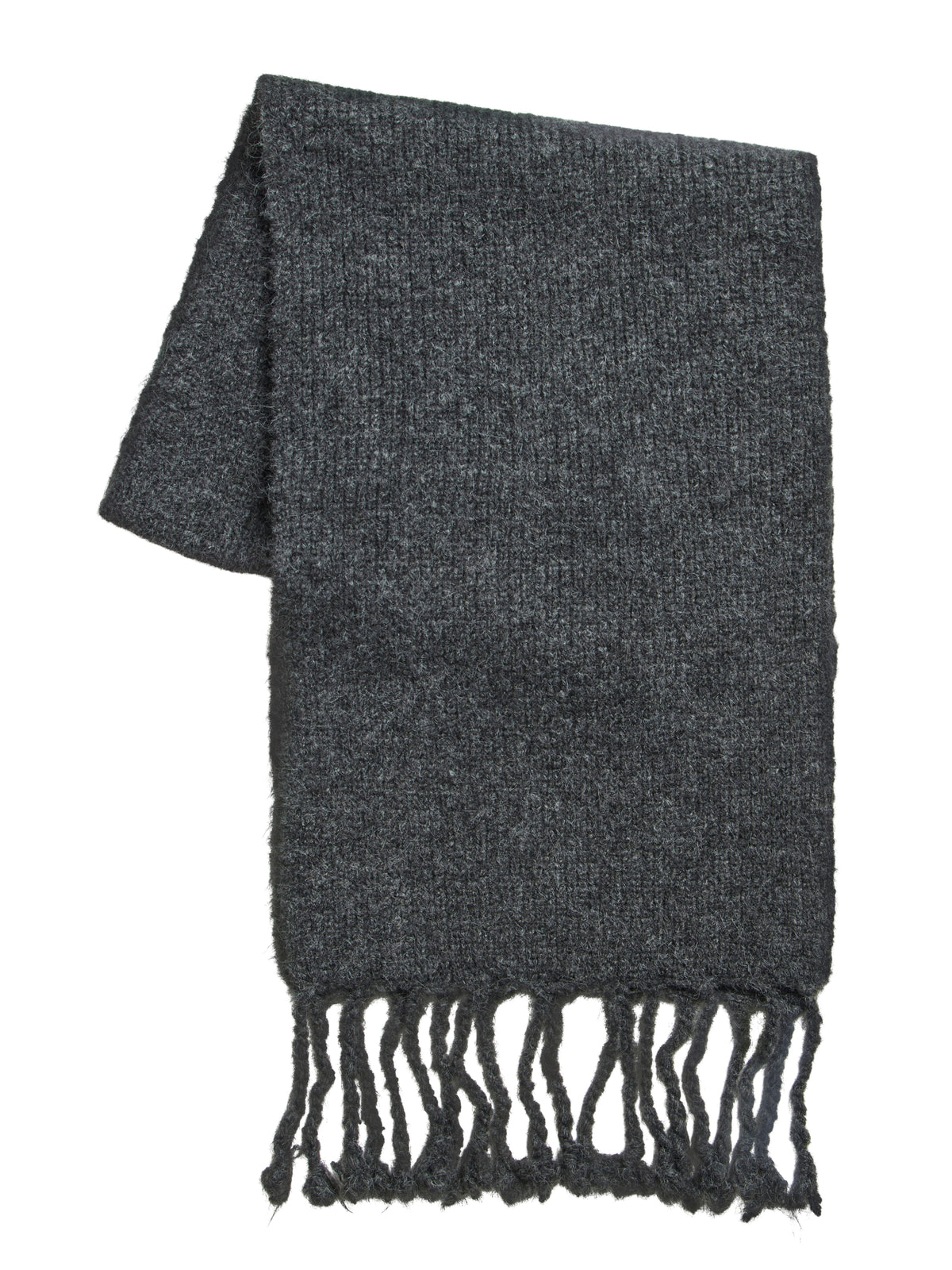 Vila Strickschal New Knit Scarf in Dark Grey Melange