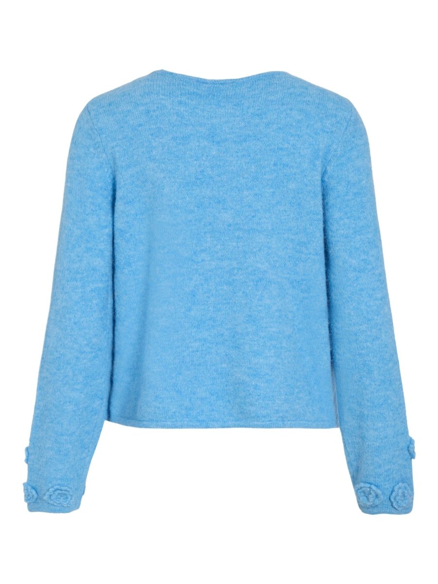 VIPETRA O - NECK L/S DETAIL KNIT TOP