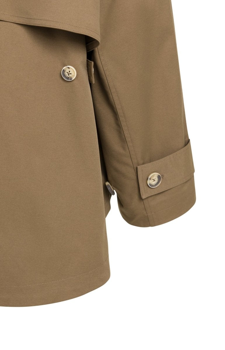 YAYA A-Linien-Trenchjacke mit Stehkragen Braun