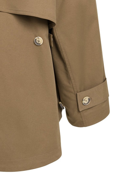 YAYA A-Linien-Trenchjacke mit Stehkragen Braun
