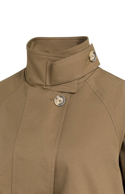 YAYA A-Linien-Trenchjacke mit Stehkragen Braun